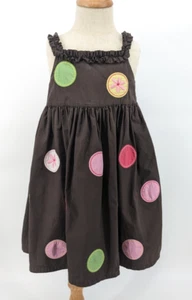 2009 Gymboree Tea for Two Brown Polka Dot Dress Girl's Size 4 - Picture 1 of 11