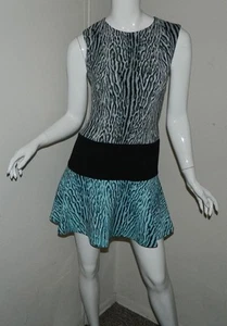 Women BCBG Max Azria Animal Print Sleeveless Cocktail Evening Party Dress Size 0 - Picture 1 of 5