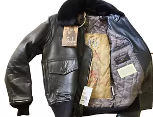 Cockpit USA G-1 Lambskin Flight Jacket XS Black NWT Free US ship - Picture 1 of 7