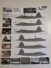 Zwei Bobs 1/48 F-22A Langley's Raptors Modellbausatz Aufkleber Set Neu #48-123