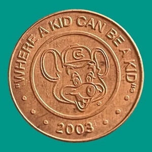2003 Chuck E Cheese Token Where A Kid Can Be A Kid 25 Cent Coin Vintage - Picture 1 of 2