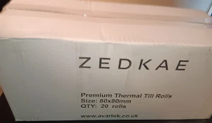 Zedkae Premium Thermal Rolls 80x80 mm 60 rolls (3 boxes of 20) - Picture 1 of 1
