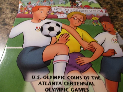 1996 OLYMPIC SOCCER YOUNG COLLECTORS SET 50C HALF DOLLAR   ALL Cover