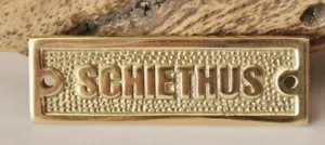 Maritime Deko Türschild maritim SCHIETHUS ca. 8 x 2,5 cm - Bild 1 von 1