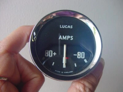 Excelente Usado Lucas AMPS Calibre Aston Martin DBS 72-75 Amperímetro 80-0-80 Funciona Foto 1 de 4