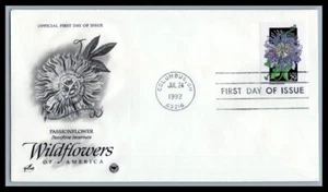 US FDC # 2674 29c Wildflowers Passionflower ArtCraft / PCS 1992, 9p7412 - Picture 1 of 1