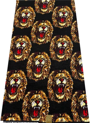 Impresiones de cera africanas cabeza de león de súper calidad se venden por 6 yardas-cabeza de león en África Foto 1 de 4