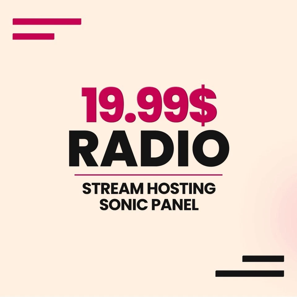 Alojamiento de transmisión de radio barato y seguro 1 año 5 GB NVMe SSD panel sónico Foto 1 de 1