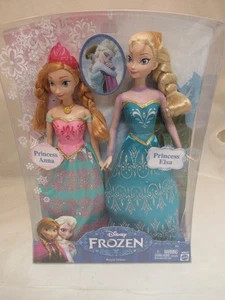 2013 Disney Frozen Royal Sisters Princess Anna and Princess Elsa Barbie Dolls - - Picture 1 of 10