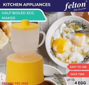 Half-Boiled Egg Maker Soft Boiled Egg Boiler Cooker Kitchen Tool (1-4 Eggs) - Picture 1 of 8