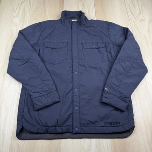 KUIU Mens Blue Toray Fabric Technologies Base Camp Insulated Snap Shirt Jacket L - Picture 1 of 11