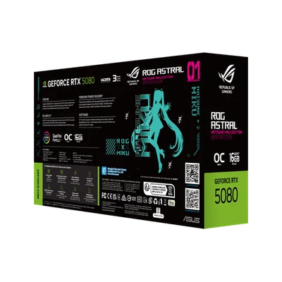 ROG Strix GeForce RTX 5080 16GB Hatsune Miku Edition GDDR7Graphics Card - Image 1 of 4