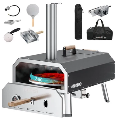 Открытые внутренние печи для пиццы, 16-дюймовые многотопливные портативные дровяные печи для пиццы - Изображение 1 из 4