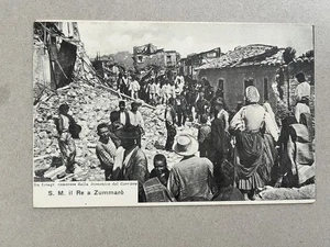 T) Cartolina formato piccolo Vittorio Emanuele III a Zummarò  - Picture 1 of 2