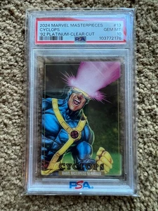 2022 Marvel Masterpieces '92 Platinum #13 Cyclops CLEAR CUT SP PSA 10 GEM MINT - Picture 1 of 2