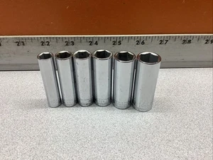 Vintage Craftsman Metric 1/4” Drive Deep 6 Point Sockets 9-14mm 🇺🇸 “G” & “V” - Picture 1 of 17