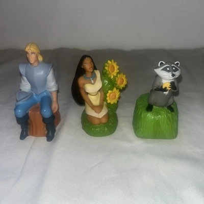 "LOTE 3 figuras de 3"" Disney Pocahontas Enchanted Glade John Smith Meeko" Foto 1 de 2