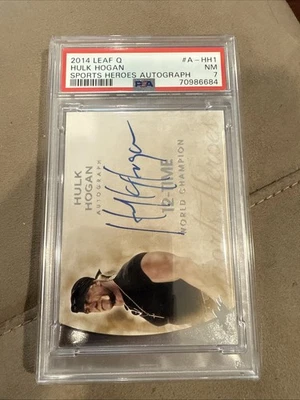 Leaf Q Hulk Hogan 2014 con tarjeta automática PSA 7 Foto 1 de 4