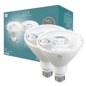 GE LED+ Motion Sensor LED Light Bulbs, 15W, PAR38 Outdoor Security Floodlight, W - Picture 1 of 9