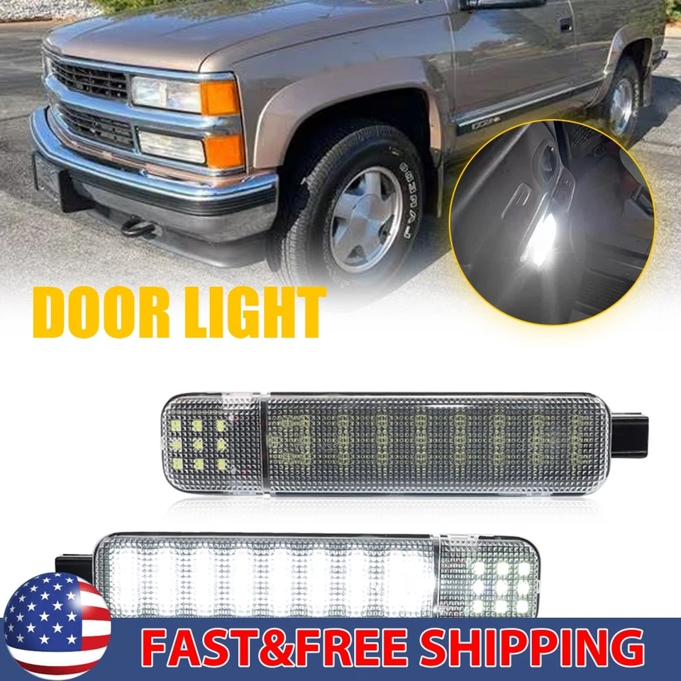 Пара светодиодных дверных фонарей вежливости для Chevy Silverado Suburban Tahoe GMC Sierra Yukon - Изображение 1 из 4
