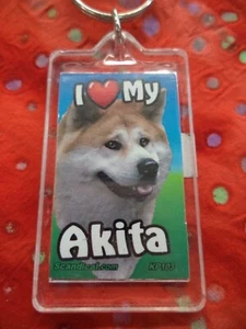 SCANDIAL PET KEY CHAINS - DOUBLE SIDED - I LOVE MY __DOG__ YOU PICK BREED! #4 - Picture 1 of 38