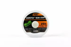 Fox Camotex Semi Rígido Recubrimiento Gancho Material 20m TODAS LAS VARIEDADES Aparlejo de Pesca - Imagen 1 de 1