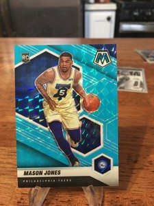 2020-21 Panini Mosaic Mason Jones Aqua Prizm /15 SSP Prizm