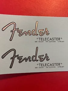 Fender 1961-1962 Telecaster Guitar Waterslide Headstock Decal Metallic Inks - Picture 1 of 1