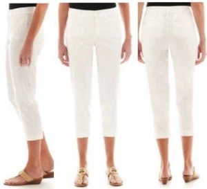 St. John's Bay Women's Secretly Slender Capri Pants 4 6 8 10 12 14 16 18 Capris - Picture 1 of 15