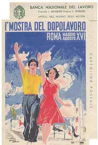  1938 I° Mostra  Del Dopolavoro Roma - Illustrata da Assenza Beppe - Bild 1 von 1