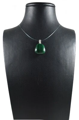 Ciondolo in Malachite e Argento 925 Made In Italy - Immagine 1 di 4
