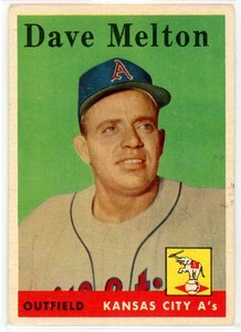 1958 Topps Baseball Dave Melton RC #391 VG