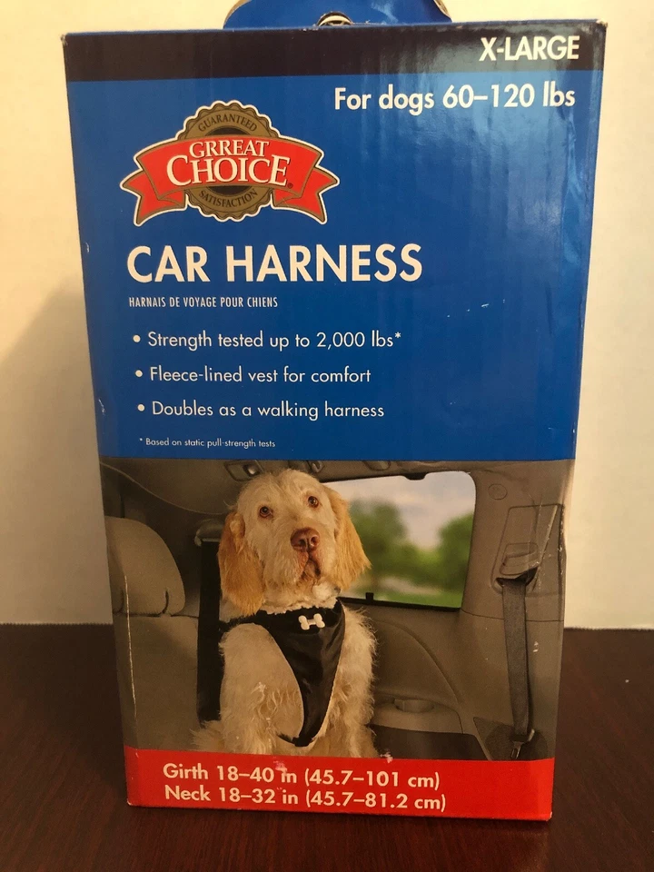 Arnés de coche Grreat Choice extra grande para perros 60-120 libras NUEVO Foto 1 de 2