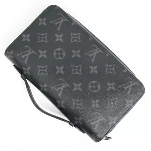 Louis Vuitton Monogram Eclipse Zippy XL M61698 wa001967 - Foto 1 di 10