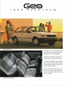 Automobile Brochure 1989 Geo Spectrum - Picture 1 of 1