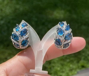 Colleen Lopez "Epitome of Enchanting" 8.64ct London Blue & White Topaz Earrings - Picture 1 of 19