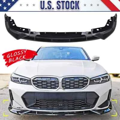 For BMW 330i M340i G20 LCI CTM 2023-2025 Gloss Black Front Bumper Lip Splitter - Image 1 of 4