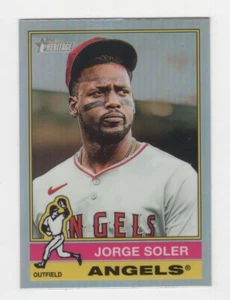 2025 TOPPS HERITAGE CHROME REFRACTOR JORGE SOLER ANGELS #13 - Picture 1 of 2