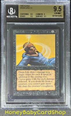 MTG Limited Edition Alpha 1993 Drain Life BGS 9.5 GEM MINT Old School 93/94 - Image 1 of 4
