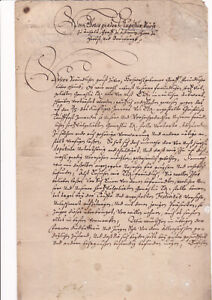 1650 Augustus Fürst zu Anhalt Zerbst Schnörkelbrief an Graf Georg Fr Solms