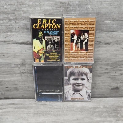 Eric Clapton Cassette Lot (4) Early Years Rainbow Concert From Cradle Reptile - Image 1 of 4