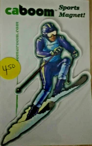 Blue Skier Skiing Caboom Your Room Magnet - Picture 1 of 1