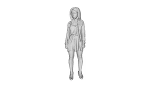 Printle C Kid 017-Girl Child Formal Dress Figure for Dioramas Train Sets - Picture 1 of 11