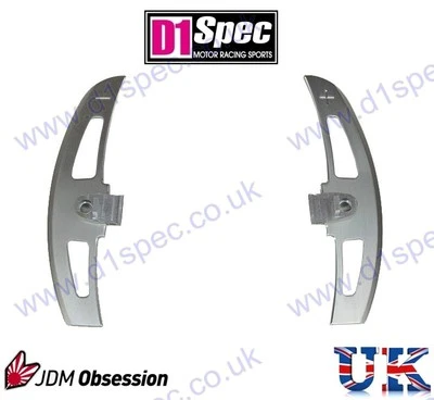 D1 SPEC VERLÄNGERTE SILBER ALU PADDLE SCHALT FÜR BMW M3 SMG E46 RACING F1 - Bild 1 von 2