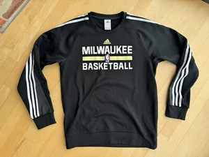 Milwaukee Basketball Bucks Mens Sz M Black Adidas Warmup Climawarm LS shirt NBA - Picture 1 of 5