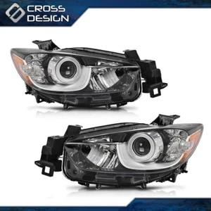 Pair Headlights Clear Lens Fit For 2013-2016 Mazda CX-5 Halogen Headlamps L+R - Bild 1 von 13