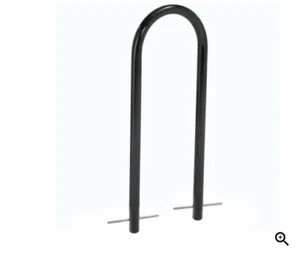 Global Industrial U-Rack Bike Rack, Black, Below Ground Mount, 2-Bike Capacity - Picture 1 of 8