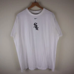 Vintage 2005 Chicago White Sox MLB Nike Center Swoosh Shirt White XL 23.5x29 - Picture 1 of 21