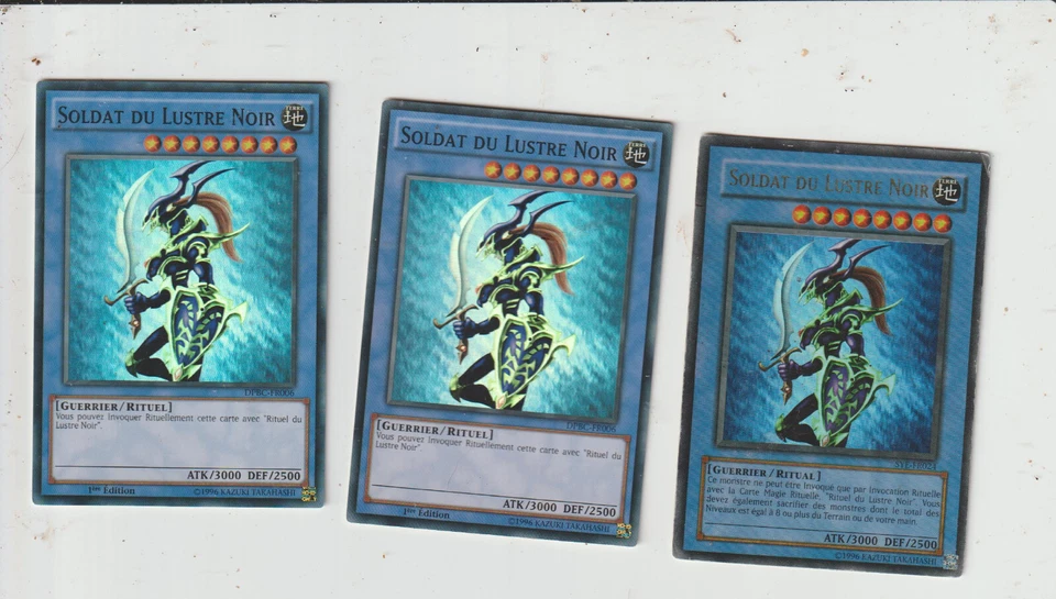 Lot de 3 Cartes Yu-Gi-Oh! Soldat du lustre noir DPBC-FR006,DPBC-FR006,SYE-FR024 - Photo 1/1