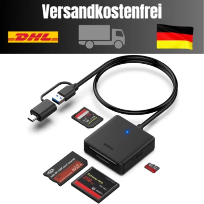USB-C Multi-Kartenleser | SD Micro SD MS CF Anschluss - Bild 1 von 4